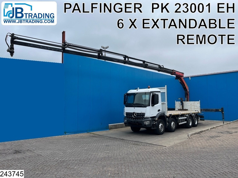 Mercedes-Benz Arocs 3240 8X4, EURO 6, Steel suspension, Palfinger - משאית צד נופל/ שטוחה, משאית מנוף: תמונה 1 Mercedes-Benz Arocs 3240 8X4, EURO 6, Steel suspension, Palfinger - משאית צד נופל/ שטוחה, משאית מנוף: תמונה 1