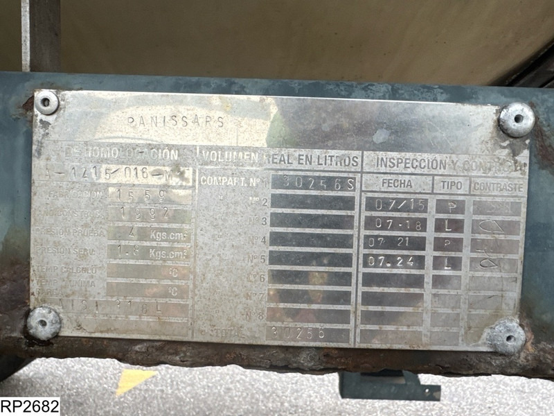 Panissars Chemie 30.256 Liter, 1 Comp - סמיטריילר מכל: תמונה 4 Panissars Chemie 30.256 Liter, 1 Comp - סמיטריילר מכל: תמונה 4