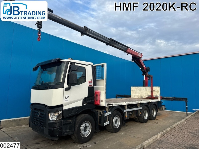 Renault C 440 8x4, EURO 6, HMF, Remote - משאית צד נופל/ שטוחה, משאית מנוף: תמונה 1 Renault C 440 8x4, EURO 6, HMF, Remote - משאית צד נופל/ שטוחה, משאית מנוף: תמונה 1