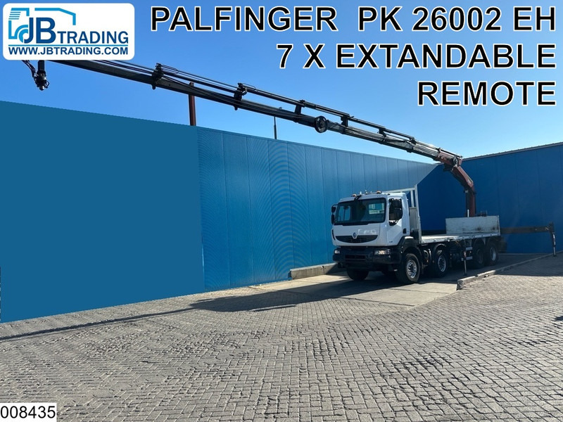 Renault Kerax 430 Dxi 8x4, EURO 5, Palfinger, Remote, Steel suspenion - משאית צד נופל/ שטוחה, משאית מנוף: תמונה 1 Renault Kerax 430 Dxi 8x4, EURO 5, Palfinger, Remote, Steel suspenion - משאית צד נופל/ שטוחה, משאית מנוף: תמונה 1