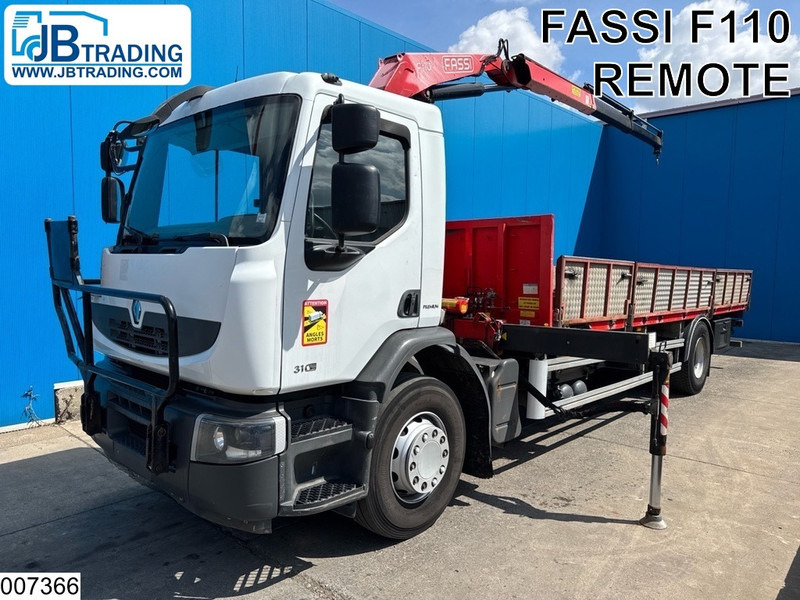 Renault Premium 310 Dxi EURO 5, Retarder, Fassi, Remote - משאית צד נופל/ שטוחה, משאית מנוף: תמונה 1 Renault Premium 310 Dxi EURO 5, Retarder, Fassi, Remote - משאית צד נופל/ שטוחה, משאית מנוף: תמונה 1