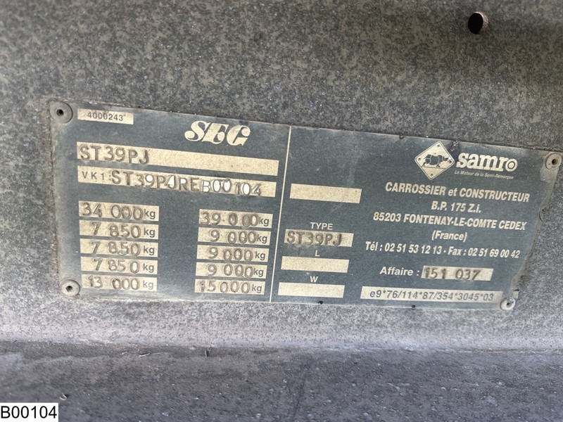 Samro gesloten bak Mega, Jumbo - סמיטריילר בתיבה סגורה: תמונה 4 Samro gesloten bak Mega, Jumbo - סמיטריילר בתיבה סגורה: תמונה 4