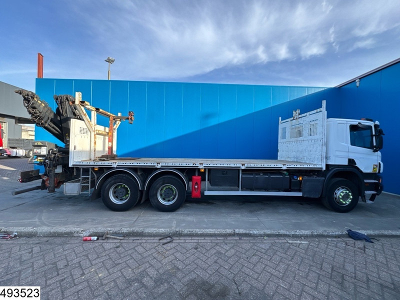 משאית צד נופל/ שטוחה, משאית מנוף Scania P 410 6x4, EURO 6, Hiab, Remote, Retarder: תמונה 13