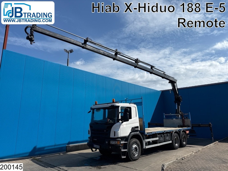 Scania P 410 6x4, EURO 6, Retarder, HIAB, Remote - משאית צד נופל/ שטוחה, משאית מנוף: תמונה 1 Scania P 410 6x4, EURO 6, Retarder, HIAB, Remote - משאית צד נופל/ שטוחה, משאית מנוף: תמונה 1