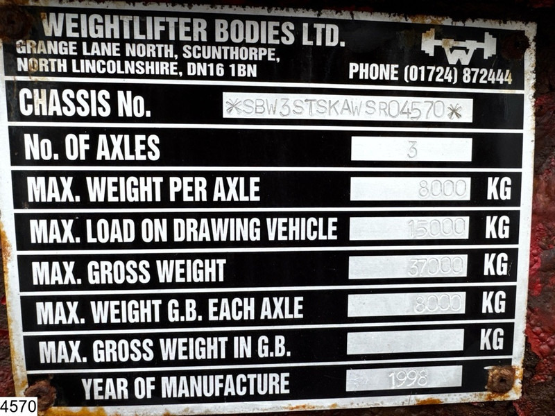 Weight Lifter Container chassis Twistlocks, 30 FT - סמיטריילר מוביל מכולות/ החלפת גוף: תמונה 4 Weight Lifter Container chassis Twistlocks, 30 FT - סמיטריילר מוביל מכולות/ החלפת גוף: תמונה 4