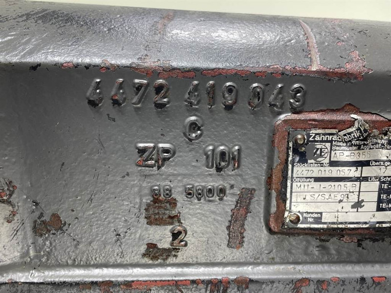 סרן וחלקים עבור מכונת בנייה Liebherr A900-ZF AP-B355-Axle housing/Achskörper/Astrechter: תמונה 12