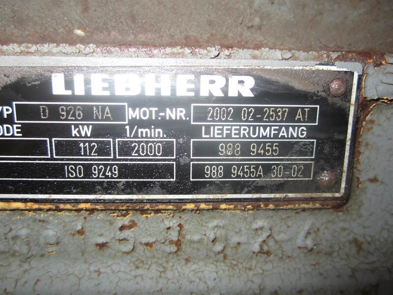 Liebherr D926NA - Engine/Motor - מנוע וחלקים עבור מכונת בנייה: תמונה 3 Liebherr D926NA - Engine/Motor - מנוע וחלקים עבור מכונת בנייה: תמונה 3
