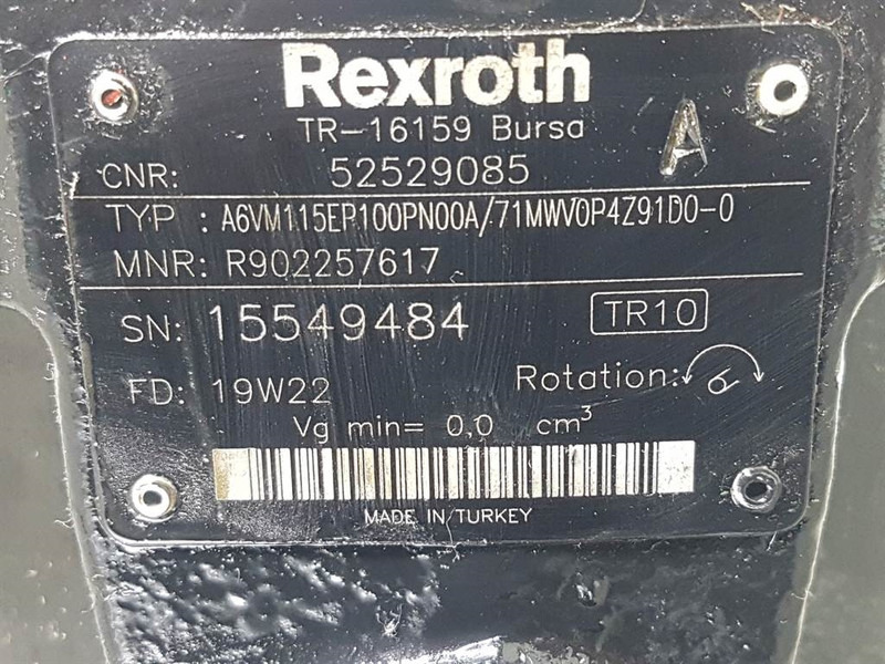 Manitou MLT630/730-Rexroth A6VM115EP100PN00A-Drive motor - חלקי הידרוליקה עבור מכונת בנייה: תמונה 4 Manitou MLT630/730-Rexroth A6VM115EP100PN00A-Drive motor - חלקי הידרוליקה עבור מכונת בנייה: תמונה 4