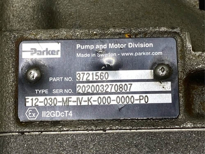 Parker F12-030-MF-IV-K - 3721560 - Drive motor/Fahrmotor - חלקי הידרוליקה עבור מכונת בנייה: תמונה 5 Parker F12-030-MF-IV-K - 3721560 - Drive motor/Fahrmotor - חלקי הידרוליקה עבור מכונת בנייה: תמונה 5