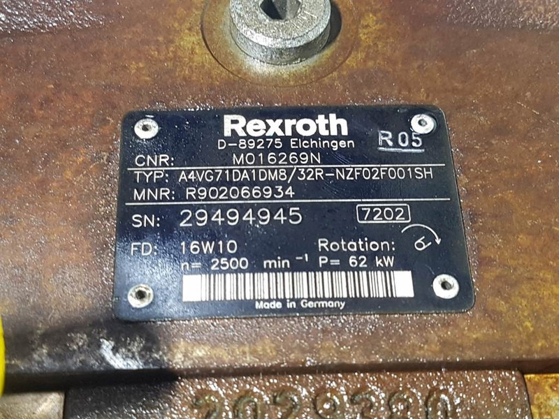 Rexroth A4VG71DA1DM8/32R-R902066934-Drive pump/Fahrpumpe - חלקי הידרוליקה: תמונה 5 Rexroth A4VG71DA1DM8/32R-R902066934-Drive pump/Fahrpumpe - חלקי הידרוליקה: תמונה 5