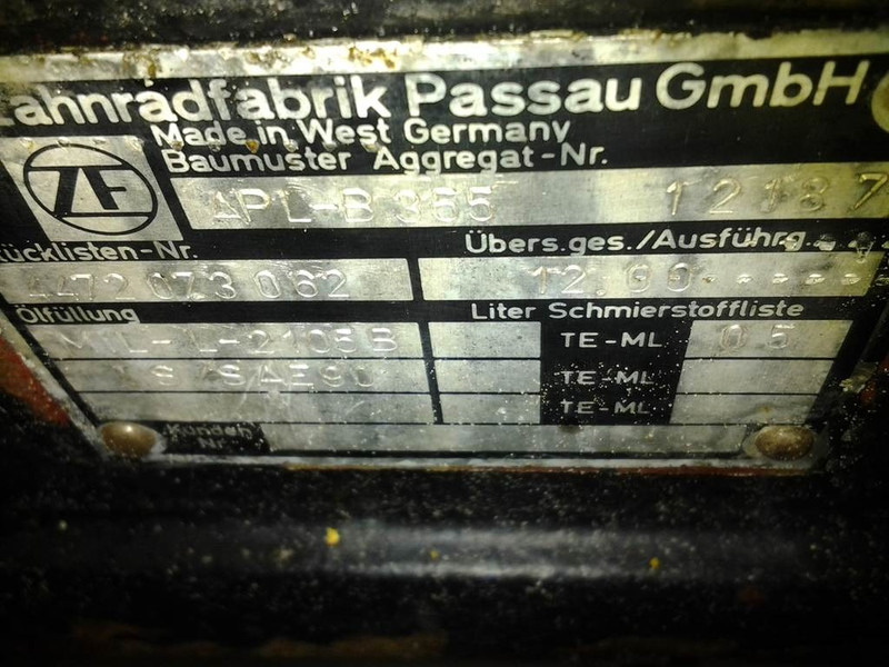 ZF APL-B355 - Axle/Achse/As - סרן וחלקים עבור מכונת בנייה: תמונה 3 ZF APL-B355 - Axle/Achse/As - סרן וחלקים עבור מכונת בנייה: תמונה 3