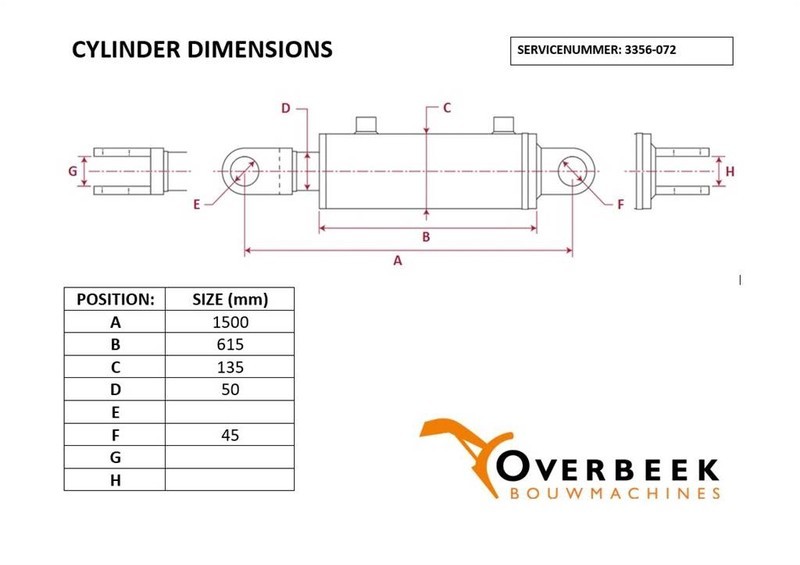 Zeppelin ZL10B - Tilt cylinder/Kippzylinder/Nijgcilinder - חלקי הידרוליקה: תמונה 3 Zeppelin ZL10B - Tilt cylinder/Kippzylinder/Nijgcilinder - חלקי הידרוליקה: תמונה 3
