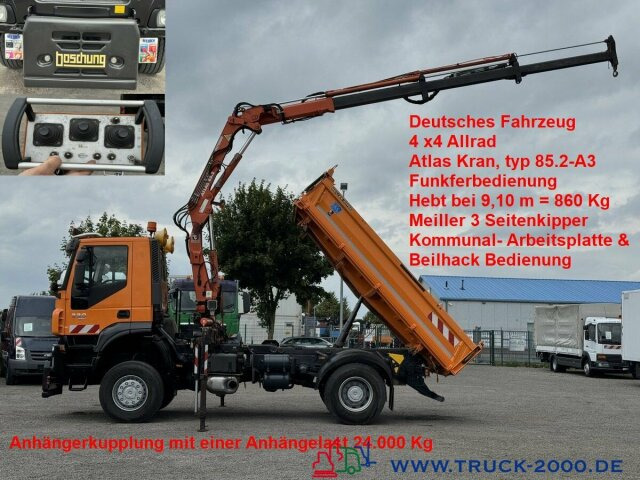 Iveco Stralis AD190T33 4x4 Winterdienst Atlas Kran - מזהיר, משאית מנוף: תמונה 1 Iveco Stralis AD190T33 4x4 Winterdienst Atlas Kran - מזהיר, משאית מנוף: תמונה 1