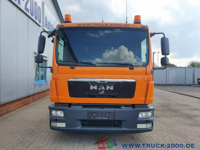 משאית צד נופל/ שטוחה, משאית מנוף MAN TGL 12.250 Kran PK11001 7.6 m = 1.24 to. 2 x AHK: תמונה 11