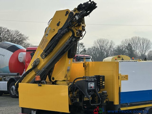 משאית צד נופל/ שטוחה, משאית מנוף MAN TGM 18.250 Kran Hiab 099 gefaltet am Heck 1.Hand: תמונה 11