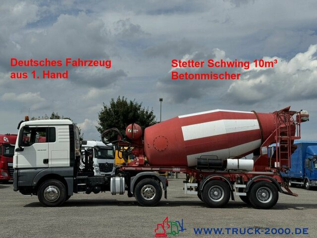 MAN TGX 18.460 XL Stetter Schwing 10m3 Deutscher LKW - משאית מערבלת בטון: תמונה 1 MAN TGX 18.460 XL Stetter Schwing 10m3 Deutscher LKW - משאית מערבלת בטון: תמונה 1