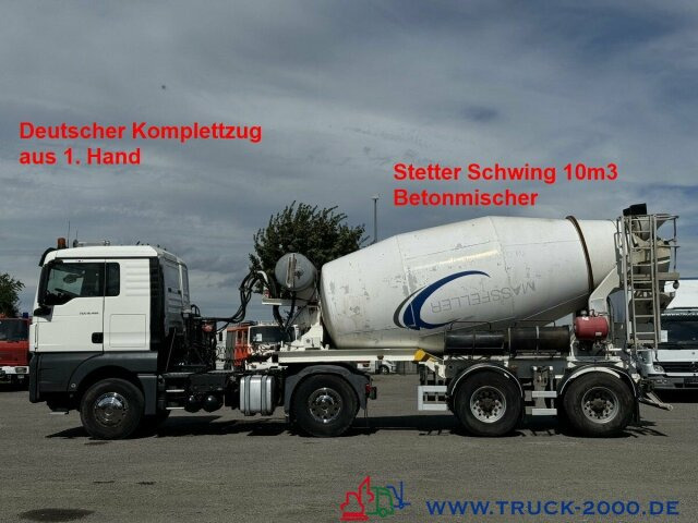 MAN TGX 18.460 XL Stetter Schwing 10m3 Deutscher LKW - משאית מערבלת בטון: תמונה 1 MAN TGX 18.460 XL Stetter Schwing 10m3 Deutscher LKW - משאית מערבלת בטון: תמונה 1