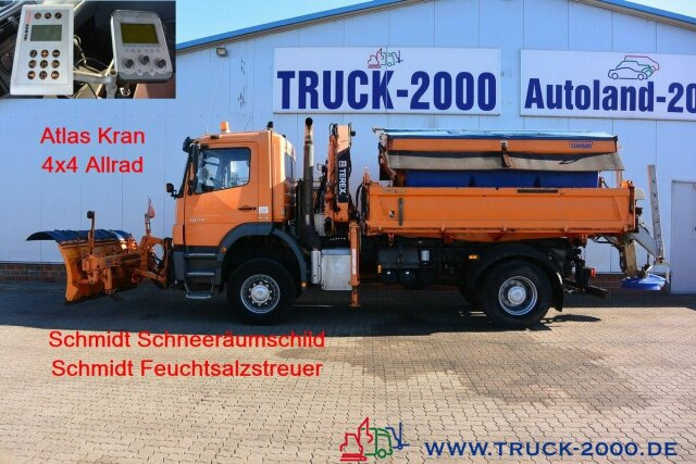 Mercedes-Benz 1829 4x4 Kran Winter Schneeschild Salzstreuer - מזהיר, משאית מנוף: תמונה 1 Mercedes-Benz 1829 4x4 Kran Winter Schneeschild Salzstreuer - מזהיר, משאית מנוף: תמונה 1