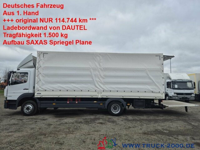 Mercedes-Benz Atego 1223 L Plane + Spriegel L+R LBW nur 114TKM - משאית וילונות צד: תמונה 1 Mercedes-Benz Atego 1223 L Plane + Spriegel L+R LBW nur 114TKM - משאית וילונות צד: תמונה 1