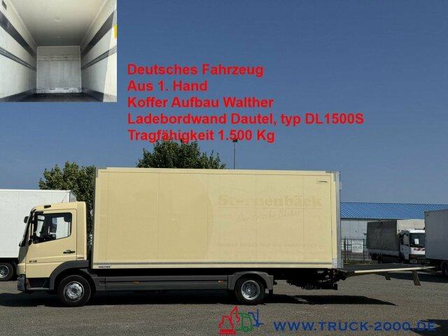 Mercedes-Benz Atego 818 Koffer Ladebordwand Dautel 1.500 Kg - כלי רכב מסחרי עם תיבה: תמונה 1 Mercedes-Benz Atego 818 Koffer Ladebordwand Dautel 1.500 Kg - כלי רכב מסחרי עם תיבה: תמונה 1