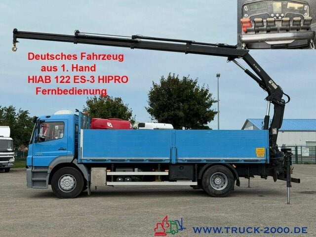 Mercedes-Benz Axor 1833 Hiab 122 ES-3 10m=1,2t. faltbar remote - משאית צד נופל/ שטוחה, משאית מנוף: תמונה 1 Mercedes-Benz Axor 1833 Hiab 122 ES-3 10m=1,2t. faltbar remote - משאית צד נופל/ שטוחה, משאית מנוף: תמונה 1