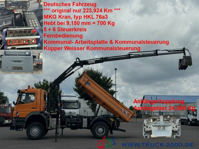 Mercedes-Benz Axor 2133 4x4 Kipper Kran Winterdienstausstat. - מזהיר, משאית מנוף: תמונה 1 Mercedes-Benz Axor 2133 4x4 Kipper Kran Winterdienstausstat. - מזהיר, משאית מנוף: תמונה 1