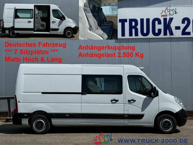 Opel Movano F3500 Mixto 7 Sitzer Hoch & Lang + AHK - כלי רכב מסחרי עם לוח: תמונה 1 Opel Movano F3500 Mixto 7 Sitzer Hoch & Lang + AHK - כלי רכב מסחרי עם לוח: תמונה 1