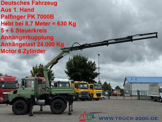 Unimog U 1400 Kran PK 7000B Kran 5+6 Steuerkreis + AHK - כלי רכב מסחרי: תמונה 1 Unimog U 1400 Kran PK 7000B Kran 5+6 Steuerkreis + AHK - כלי רכב מסחרי: תמונה 1