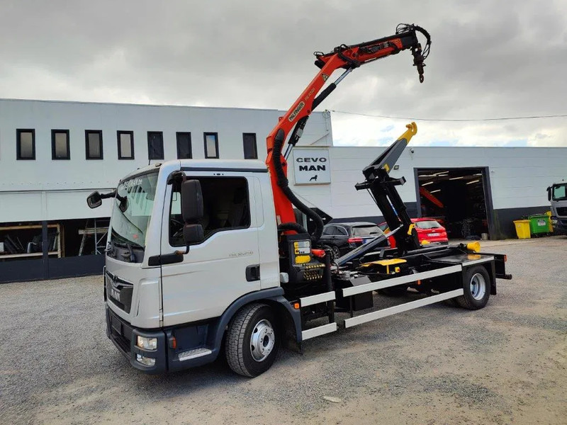 MAN TGL 12.250 Containersysteem Jimeca met kraan Palfinger PK4501 - משאית הרמת וו, משאית מנוף: תמונה 1 MAN TGL 12.250 Containersysteem Jimeca met kraan Palfinger PK4501 - משאית הרמת וו, משאית מנוף: תמונה 1
