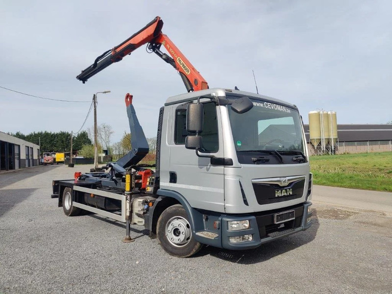 MAN TGL 12.250 Containersysteem met kraan Palfinger PK9001 + Remote - משאית הרמת וו, משאית מנוף: תמונה 2 MAN TGL 12.250 Containersysteem met kraan Palfinger PK9001 + Remote - משאית הרמת וו, משאית מנוף: תמונה 2