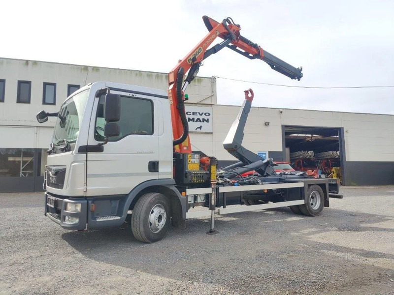 MAN TGL 12.250 Containersysteem met kraan Palfinger PK9001 + Remote - משאית הרמת וו, משאית מנוף: תמונה 1 MAN TGL 12.250 Containersysteem met kraan Palfinger PK9001 + Remote - משאית הרמת וו, משאית מנוף: תמונה 1