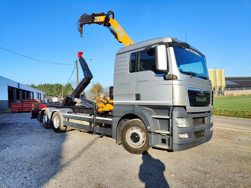 MAN TGX 26.400 6x2 Euro5 Container LEEBUR + Crane Effer 145 - משאית הרמת וו, משאית מנוף: תמונה 2 MAN TGX 26.400 6x2 Euro5 Container LEEBUR + Crane Effer 145 - משאית הרמת וו, משאית מנוף: תמונה 2