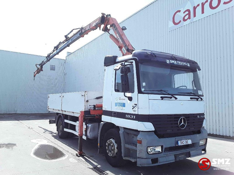 Mercedes-Benz Actros 1831 Atlas Ak140.1A4+remote lames steel 165000km - משאית צד נופל/ שטוחה, משאית מנוף: תמונה 1 Mercedes-Benz Actros 1831 Atlas Ak140.1A4+remote lames steel 165000km - משאית צד נופל/ שטוחה, משאית מנוף: תמונה 1