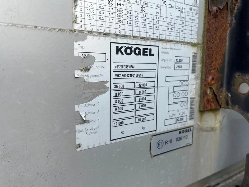 Kögel Schuifzeilen BPW assen - סמיטריילר עם וילונות צד: תמונה 4 Kögel Schuifzeilen BPW assen - סמיטריילר עם וילונות צד: תמונה 4