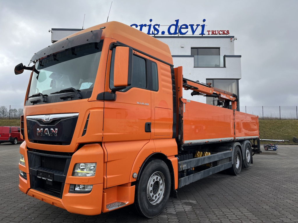 MAN TGX 26.480 6x2 Atlas 145.2 Baustoff - משאית צד נופל/ שטוחה, משאית מנוף: תמונה 1 MAN TGX 26.480 6x2 Atlas 145.2 Baustoff - משאית צד נופל/ שטוחה, משאית מנוף: תמונה 1