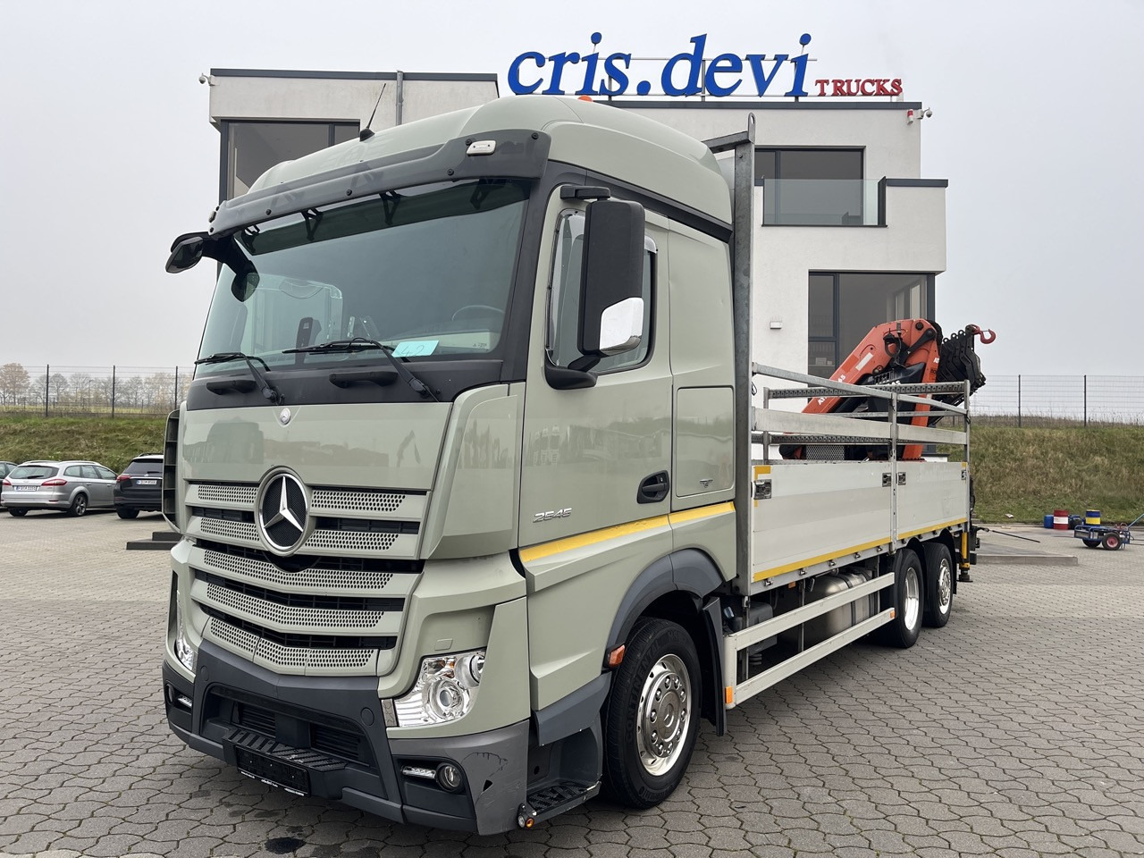 Mercedes-Benz Actros 2545 6x2 Effer - Atlas 265-A6 Lenk- Liftachse - משאית צד נופל/ שטוחה, משאית מנוף: תמונה 1 Mercedes-Benz Actros 2545 6x2 Effer - Atlas 265-A6 Lenk- Liftachse - משאית צד נופל/ שטוחה, משאית מנוף: תמונה 1