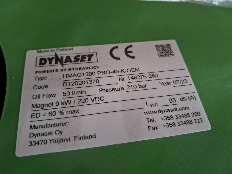 Dynaset HMAG1200 - צרופה עבור מכונת בנייה: תמונה 2 Dynaset HMAG1200 - צרופה עבור מכונת בנייה: תמונה 2