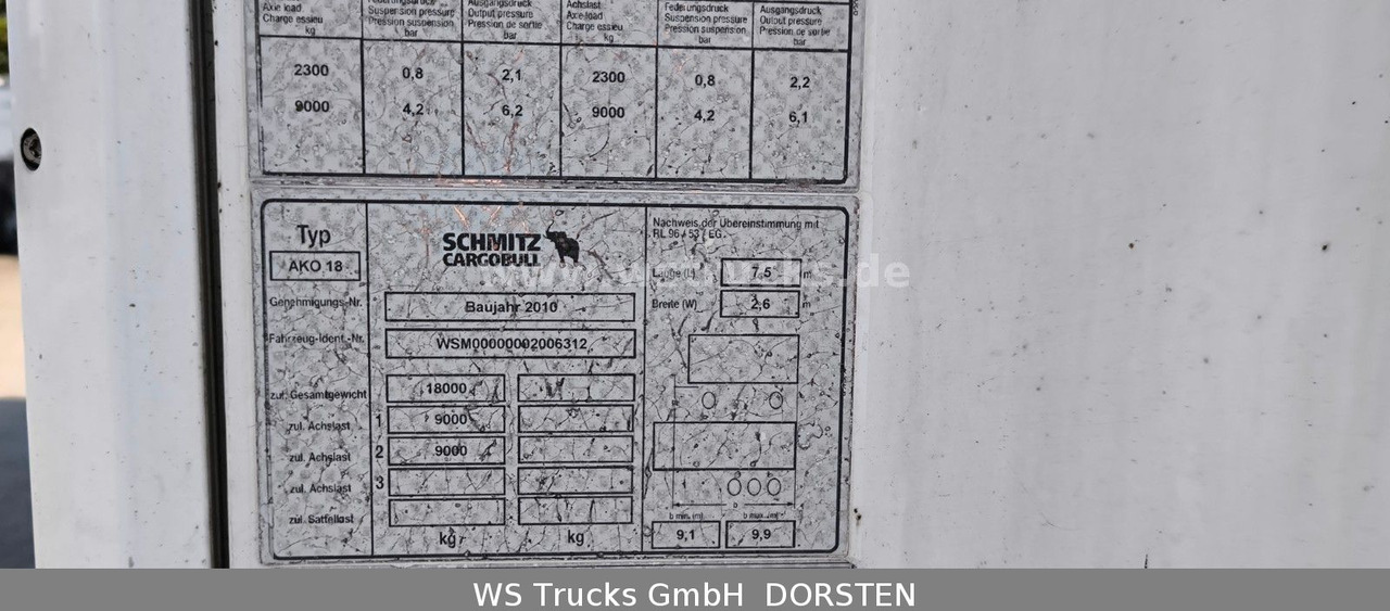 קרון נגרר עם קירור Schmitz Cargobull KO18 Maxima 1000 Rohrbahn Fleisch: תמונה 7 קרון נגרר עם קירור Schmitz Cargobull KO18 Maxima 1000 Rohrbahn Fleisch: תמונה 7