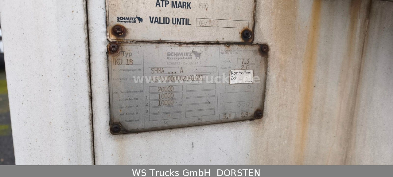 Schmitz Cargobull KO18 TKing SL 100 Rohrbahn Fleisch - קרון נגרר עם קירור: תמונה 5 Schmitz Cargobull KO18 TKing SL 100 Rohrbahn Fleisch - קרון נגרר עם קירור: תמונה 5