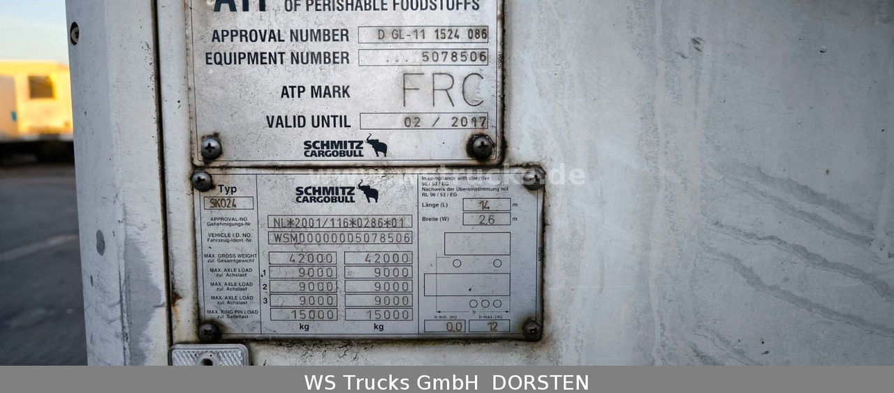 Schmitz Cargobull SKO 24 Kühlauflieger Vector 1850 MT, Bi-Temp - סמיטריילר בתיבה סגורה: תמונה 4 Schmitz Cargobull SKO 24 Kühlauflieger Vector 1850 MT, Bi-Temp - סמיטריילר בתיבה סגורה: תמונה 4