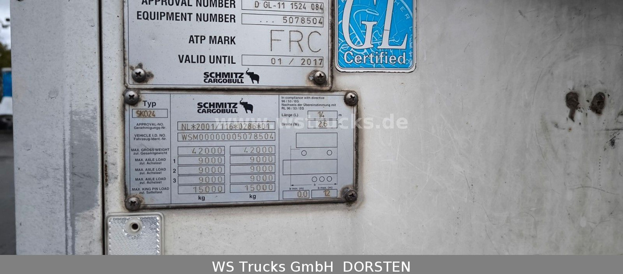 Schmitz Cargobull SKO 24 Kühlauflieger | Vector 1850 MT | LBW - סמיטריילר עם קירור: תמונה 4 Schmitz Cargobull SKO 24 Kühlauflieger | Vector 1850 MT | LBW - סמיטריילר עם קירור: תמונה 4
