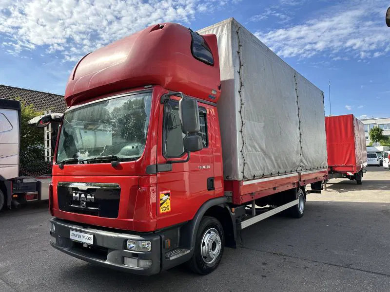 MAN TGL 8.180 FBL Plane langes Haus Topsleeper Klima - כלי רכב מסחרי עם וילונות צד: תמונה 1 MAN TGL 8.180 FBL Plane langes Haus Topsleeper Klima - כלי רכב מסחרי עם וילונות צד: תמונה 1