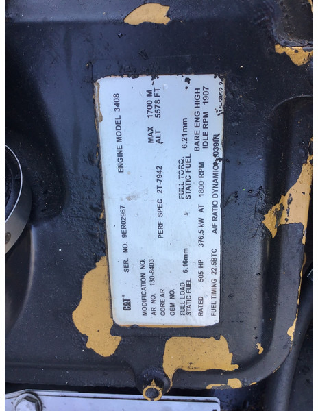 Caterpillar 3408C 9ER-1308403 USED - מנוע עבור מכונת בנייה: תמונה 5 Caterpillar 3408C 9ER-1308403 USED - מנוע עבור מכונת בנייה: תמונה 5