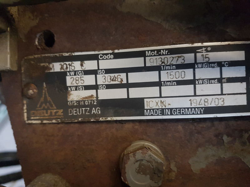 Deutz BF6M1015C USED - מכונת בנייה: תמונה 5 Deutz BF6M1015C USED - מכונת בנייה: תמונה 5