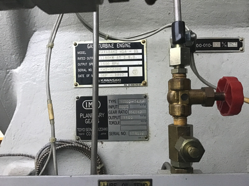 ערכת גנרטורים Kawasaki M1A-01 TURBINE 1250 KVA USED: תמונה 9 ערכת גנרטורים Kawasaki M1A-01 TURBINE 1250 KVA USED: תמונה 9