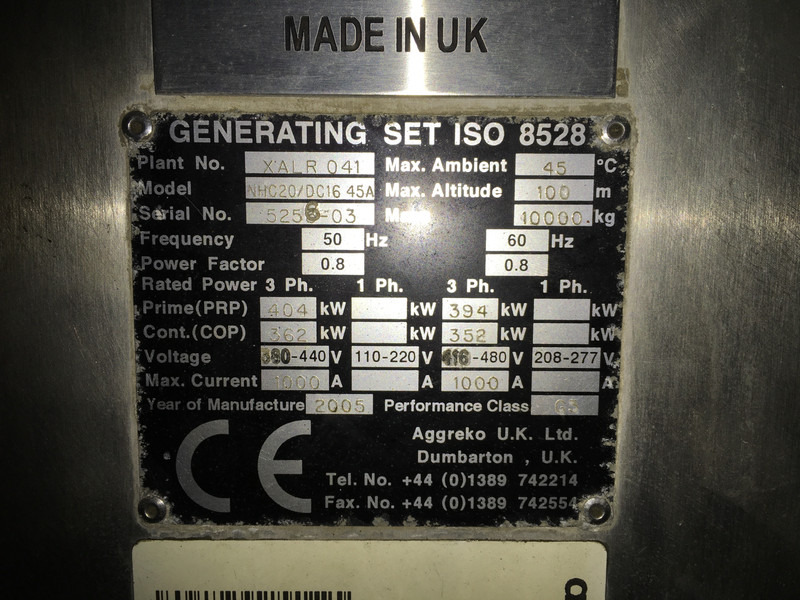 Scania DC16.43A GENERATOR 344KVA USED - ערכת גנרטורים: תמונה 2 Scania DC16.43A GENERATOR 344KVA USED - ערכת גנרטורים: תמונה 2