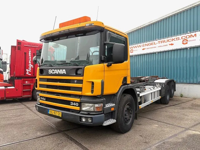 Scania P114-340 6x2 WITH MULTILIFT CONTAINERSYSTEM ONLY 80.500 KM!! ORIGINAL (10 TIRES / FULL STEEL SUSPENSION / 12 GEARS MANUAL GEARBO - מוביל מכולות/ משאית החלפת גוף: תמונה 1 Scania P114-340 6x2 WITH MULTILIFT CONTAINERSYSTEM ONLY 80.500 KM!! ORIGINAL (10 TIRES / FULL STEEL SUSPENSION / 12 GEARS MANUAL GEARBO - מוביל מכולות/ משאית החלפת גוף: תמונה 1