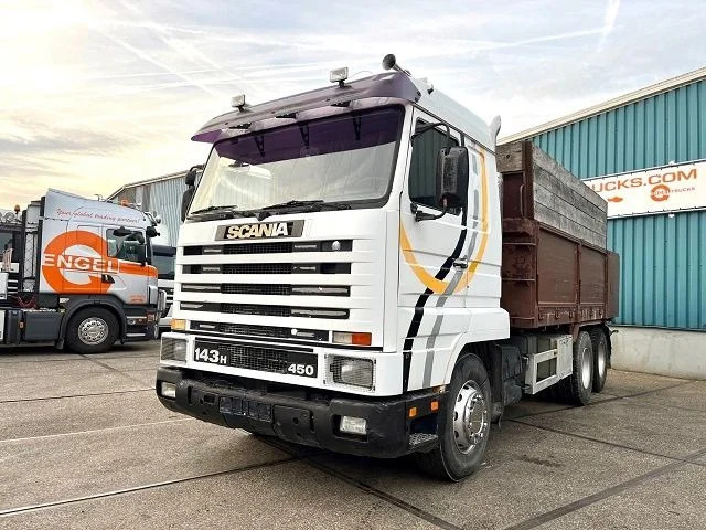 Scania R143-450 V8 STREAMLINE 6x2 FULL STEEL KIPPER (MANUAL GEARBOX / FULL STEEL SUSPENSION / 10 TIRES / ROBSON DRIVE / MECHANICAL PUMP - מזהיר: תמונה 1 Scania R143-450 V8 STREAMLINE 6x2 FULL STEEL KIPPER (MANUAL GEARBOX / FULL STEEL SUSPENSION / 10 TIRES / ROBSON DRIVE / MECHANICAL PUMP - מזהיר: תמונה 1