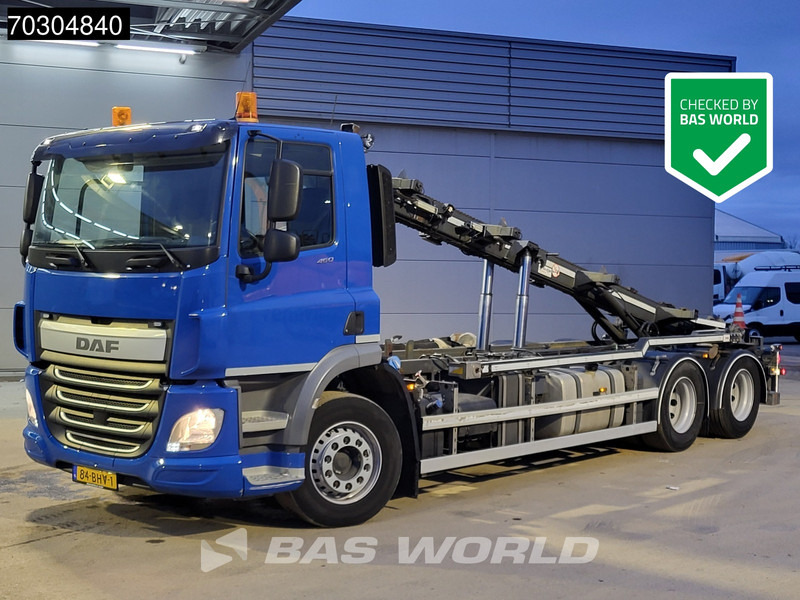 DAF CF 460 6X2 NL-Truck APK ACC Liftachse 28T Trans-Com chainlift Euro 6 - משאית מערכת כבלים: תמונה 1 DAF CF 460 6X2 NL-Truck APK ACC Liftachse 28T Trans-Com chainlift Euro 6 - משאית מערכת כבלים: תמונה 1