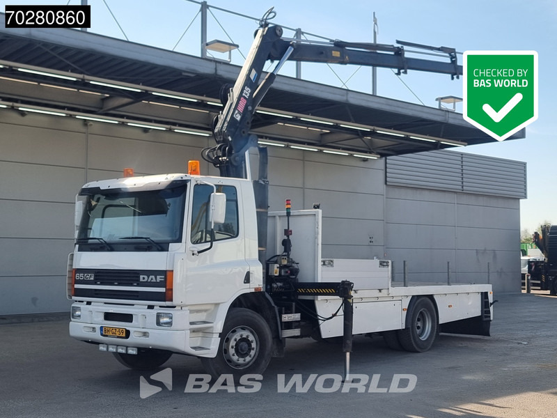 DAF CF65. 220 4X2 NL-Truck Hiab 135-3 Kran Crane Remote Euro 2 - משאית צד נופל/ שטוחה, משאית מנוף: תמונה 1 DAF CF65. 220 4X2 NL-Truck Hiab 135-3 Kran Crane Remote Euro 2 - משאית צד נופל/ שטוחה, משאית מנוף: תמונה 1